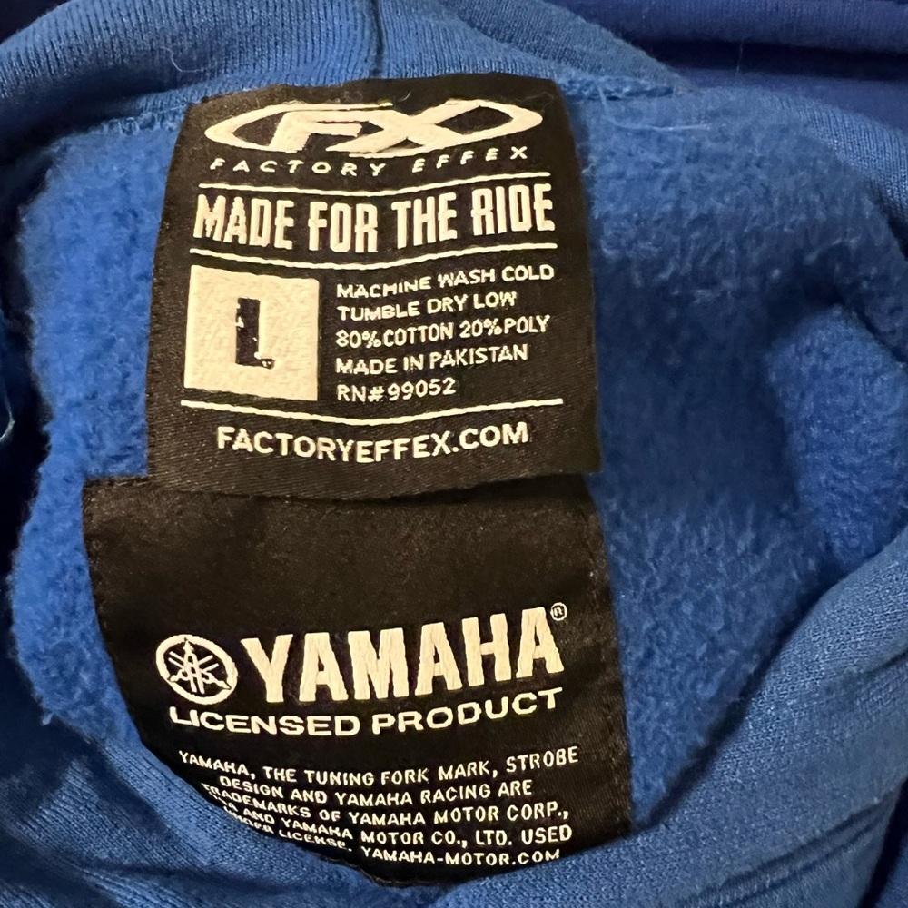 Yamaha Blue Factory Effex Apparel Hoodie - Picture 3 of 3